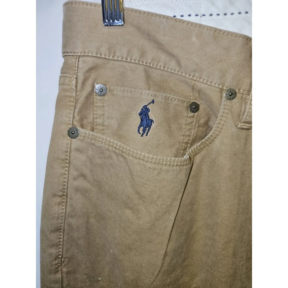 Polo Ralph Lauren Men's Classic Fit‎ Chino Pants 32x32 Khaki Embroidered